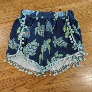Simply Southern Navy Turtle Print Shorts